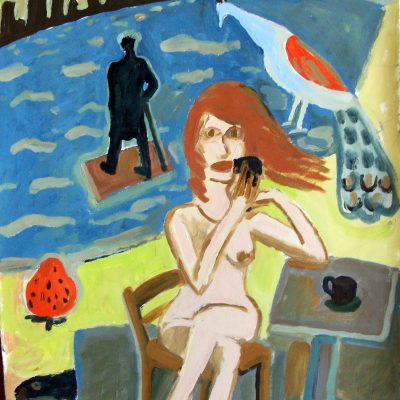 Oskar Manigk, Sitzende vor romantischem Hintergrund